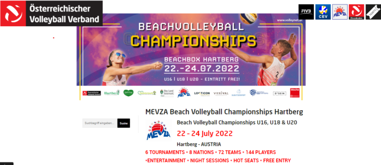 Ευρωπαϊκό Τουρνουά Beach Volley MEVZA Νέων Κ16 / Hartberg Αυστρία